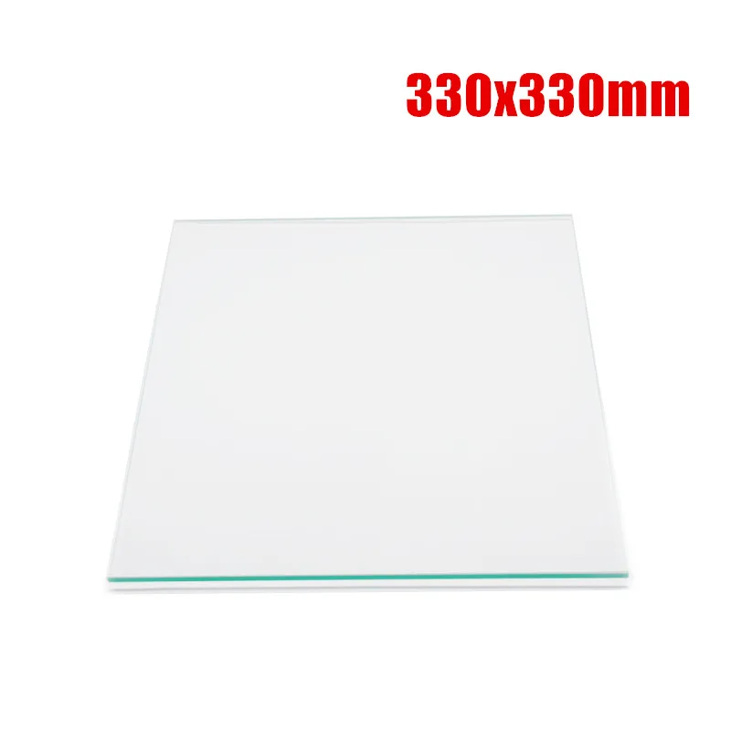 

3D Printers Parts 330x330x3mm Borosilicate Glass Plate Flat Polished Edge heated bed platform For DIY 3D printer