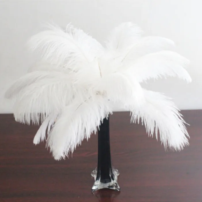 wholesale 50pcs High quality natural white selection ostrich feathers 6-24inch/15-60cm diy Decoration stage performance