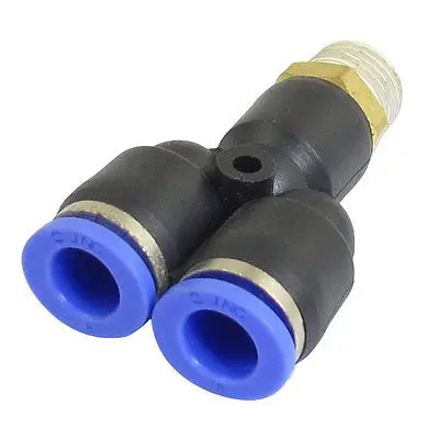 

Pneumatic 1/4" Thread 8mm Push In Y Shaped Quick Fitting Connector