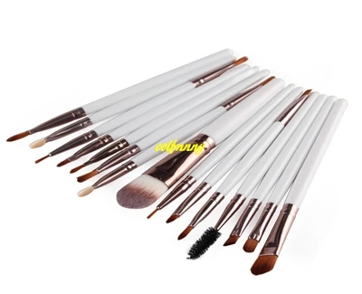 50 sets/partij Snelle verzending 15 stks/sets Up Kwasten Make Up Brush Set Gereedschap Kit Professionele Cosmetica 18 kleuren