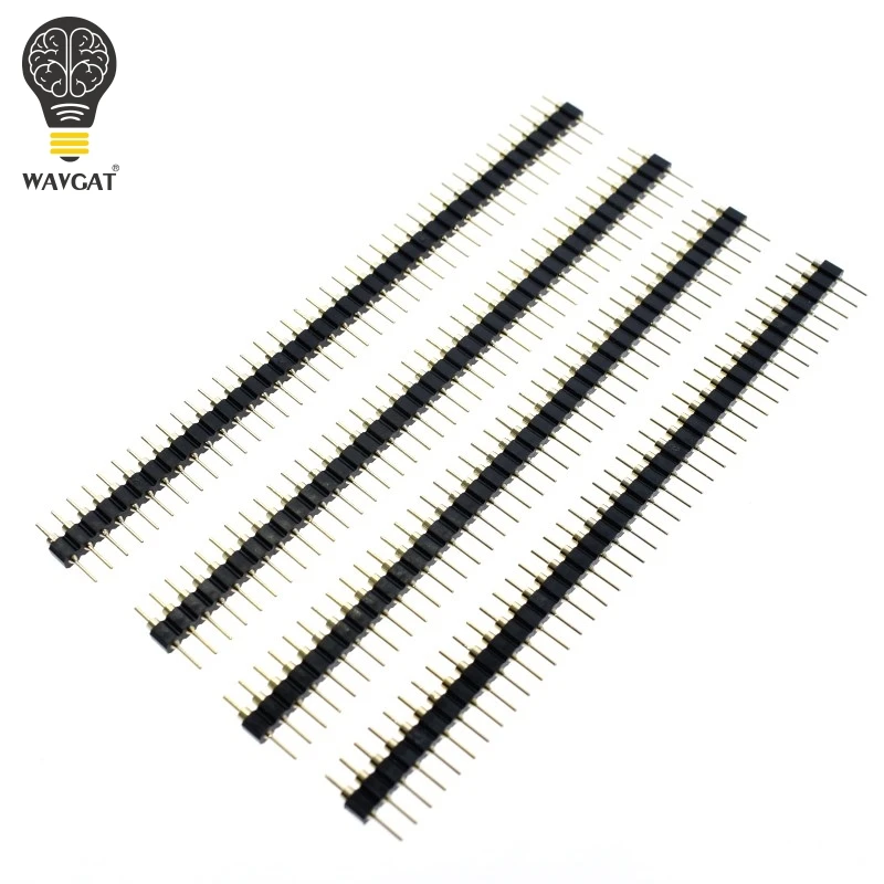 10PCS 2.54mm Pin Header Female Single Row 40 Pin 2.54mm Round Pin Connector 1x40 WAVGAT