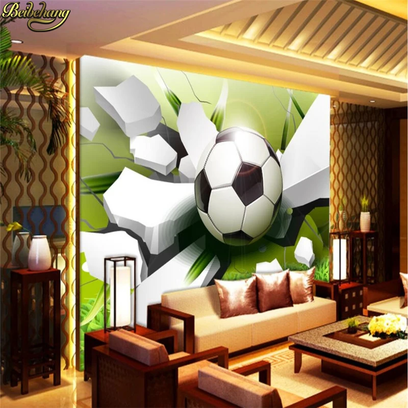 custom movement Photo football Wallpaper TV Background Modern Simple Living Room Bedroom Wall Design Mural wall paper Stickers