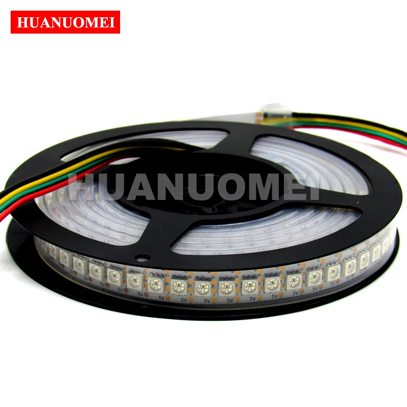 

2M 5V 144LEDs/m APA102 RGB Pixel LED Strip 5050 SMD Flexible Light TV Tape,DATA and CLOCK seperately Waterproof IP67 White PCB