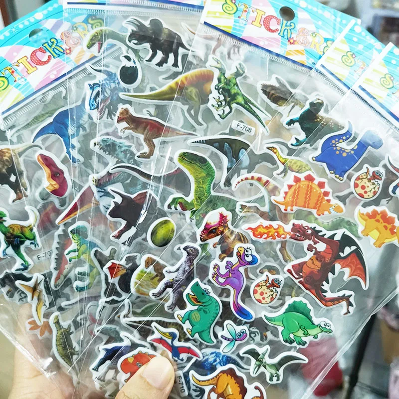 3D Cartoon Puffy Stickers 40/20 Different Sheets Kids Boys Girls Reward Bulk Assorted Scrapbook Stickers Party Favors Gifts Toys