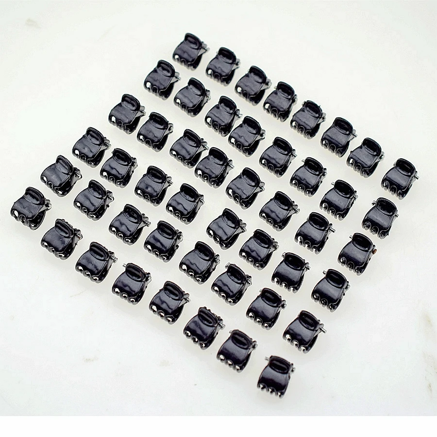 1cm 100pcs/pack Hair Claw Clips for Women Girls Accessories Black Brown Transparent Plastic Mini Claws Hairclip Clamp Gifts