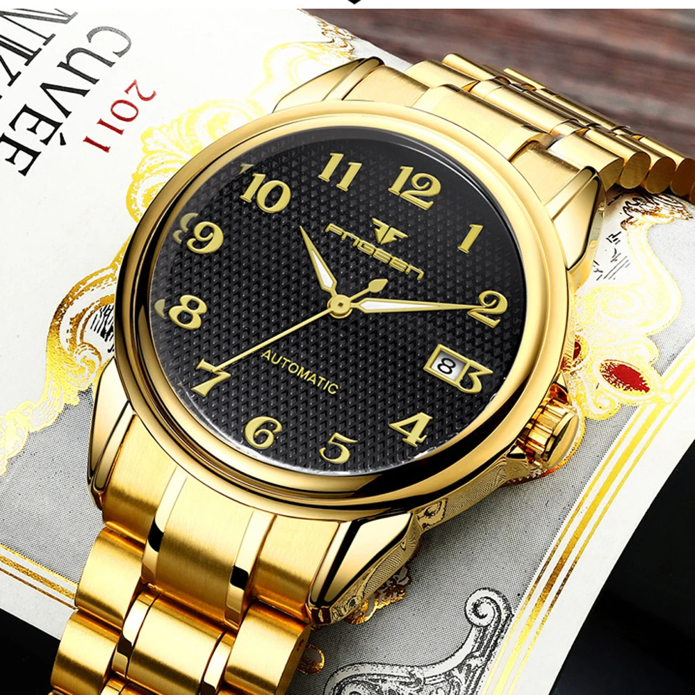 Men\'s Mechanical Watch 2023 Fashion Luxury Business Man Wristwatch Male Clock Self Winding Automatic Tourbillon Watches for Men