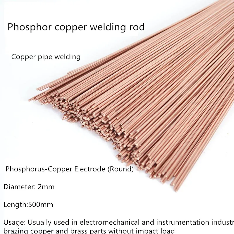 10pcs/lot copper phosphorus electrode Air Conditioner Parts Round electrode For air conditioner Parts welding 2*500mm