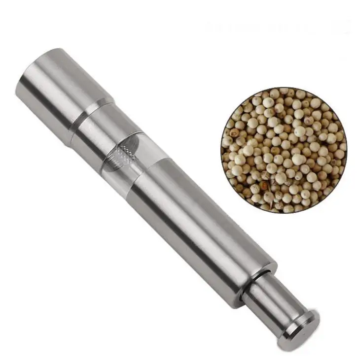 100X Portable Stainless Steel Thumb Push Salt Pepper Grinder Spice Sauce Mill Grind Stick Kitchen tool Cooking Tools ni524