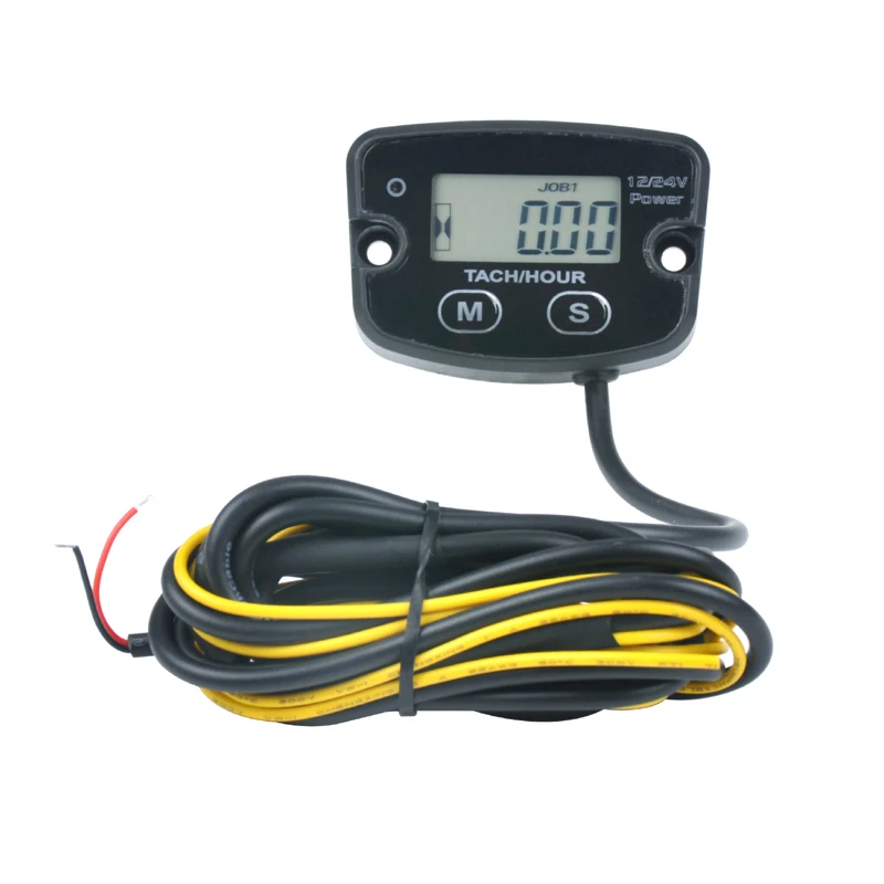 

Digital Resettable Waterproof Hour Meter Gasoline Engine Tachometer RL-HM020RV for Marine Outboard Paramotor Snowmobile Tractor