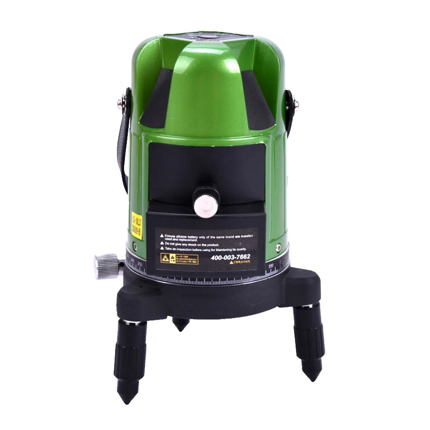 Láser verde cruzado autonivelante con función de 360 grados, 2 líneas, CA, CC, Detector eléctrico de doble propósito, 1 unidad