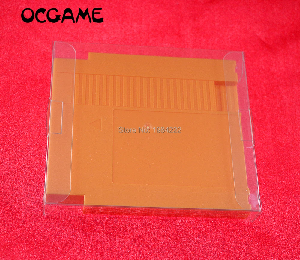 1 unidad de funda protectora de tarjeta de juego PET de plástico transparente para reemplazo de cajas de juego de cartuchos NES