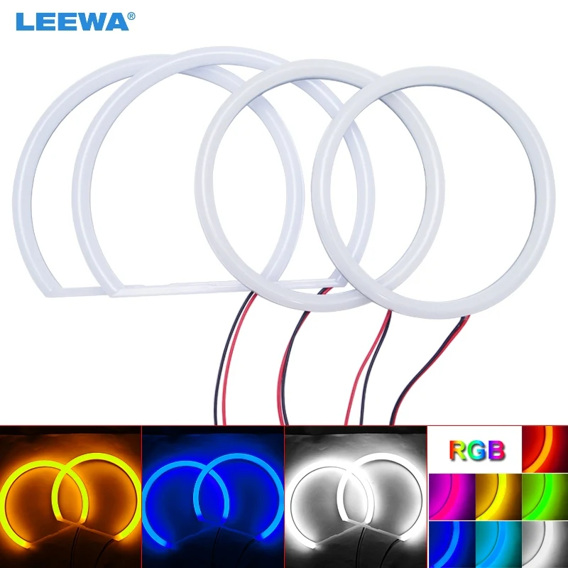 LEEWA 2X120mm 2X146mm Auto Halo Rings Cotton Lights SMD LED Angel Eyes for Mitsubishi Lancer (08-10) Non Projector Car Styling