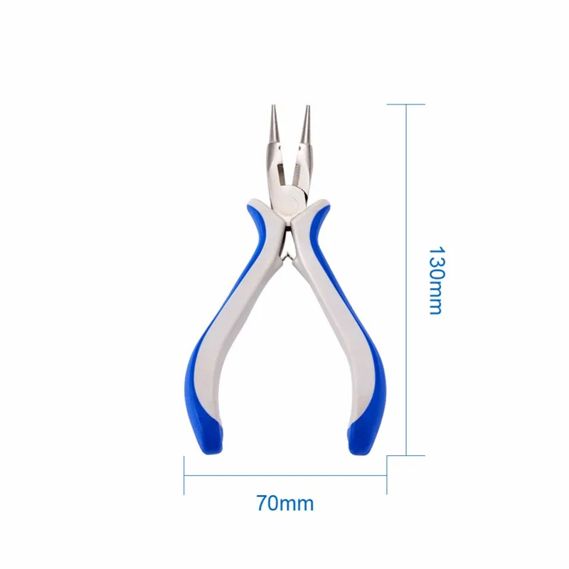 Jewelry Pliers Polishing Round Nose Pliers Jewelry Making Tools , Platinum Color 130x70x18mm F60