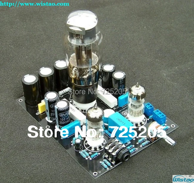 IWISTAO-Amplificador de auriculares de tubo puro HIFI, unidad 6N3 SRPP, 6N5P, 32- 600 ohmios, potencia de salida, 1W, carcasa de aluminio estéreo, voz negra