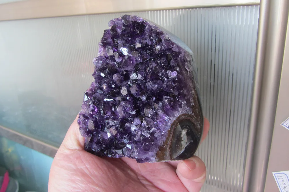 

549.6g NATURAL Uruguay Deep AMETHYST QUARTZ Crystal CLUSTER Specimen