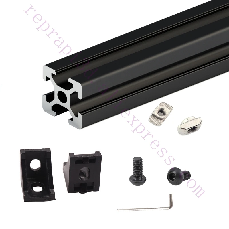 

Expedited ship, One Set Black HyperCube 3D Printer Aluminum Extrusion Profiles - 200mm Cubic Build Volume 3D Printer Frame Kit