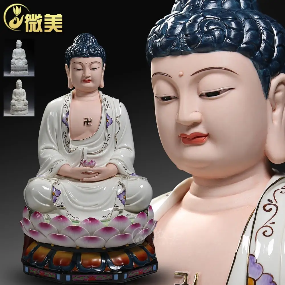 Dehua ceramics 12-24 inch Sam West Buddha Amitabha / Shakya Muni pharmacist