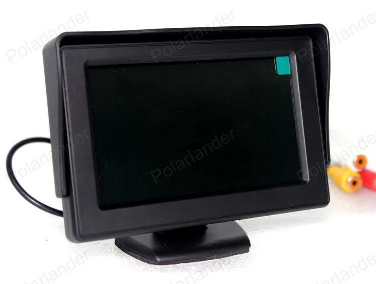 4.3 Inch TFT LCD  High-resolution Car Monitor + 150 degree CCD Night Vision 4 LED Rear View Camera