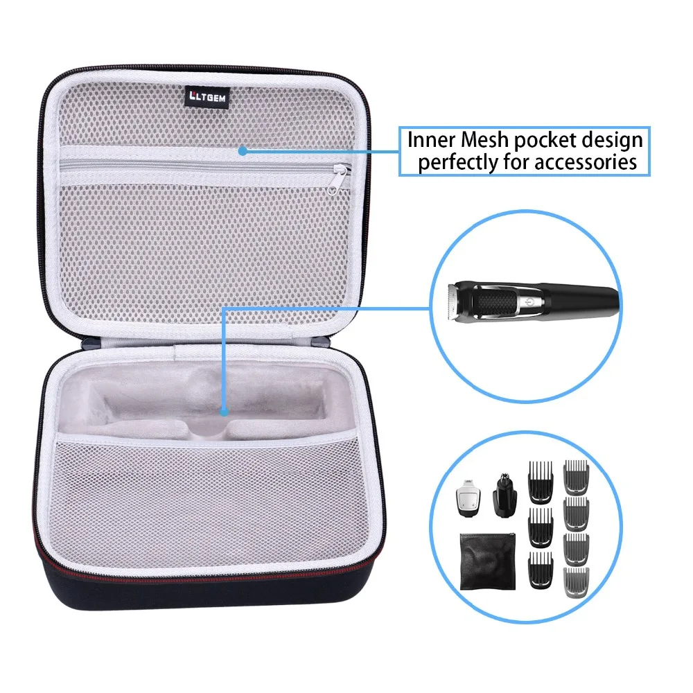 LTGEM EVA Hard Case for Philips Norelco Multi Groomer MG3750 & MG7750 - Travel Protective Carrying Storage Bag