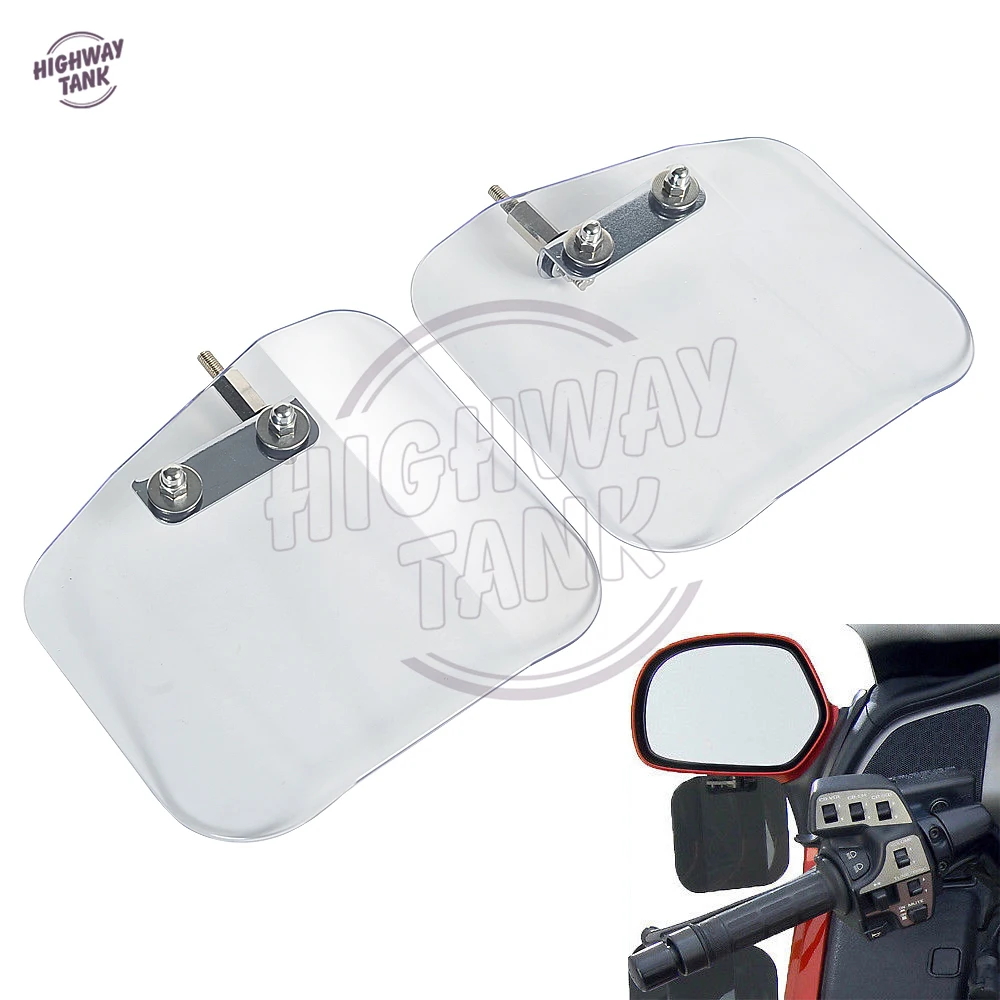 

Clear Motorcycle Mirror Mount Wind Deflectors Shield Case for HONDA Goldwing GL1800 F6B 2001-2016