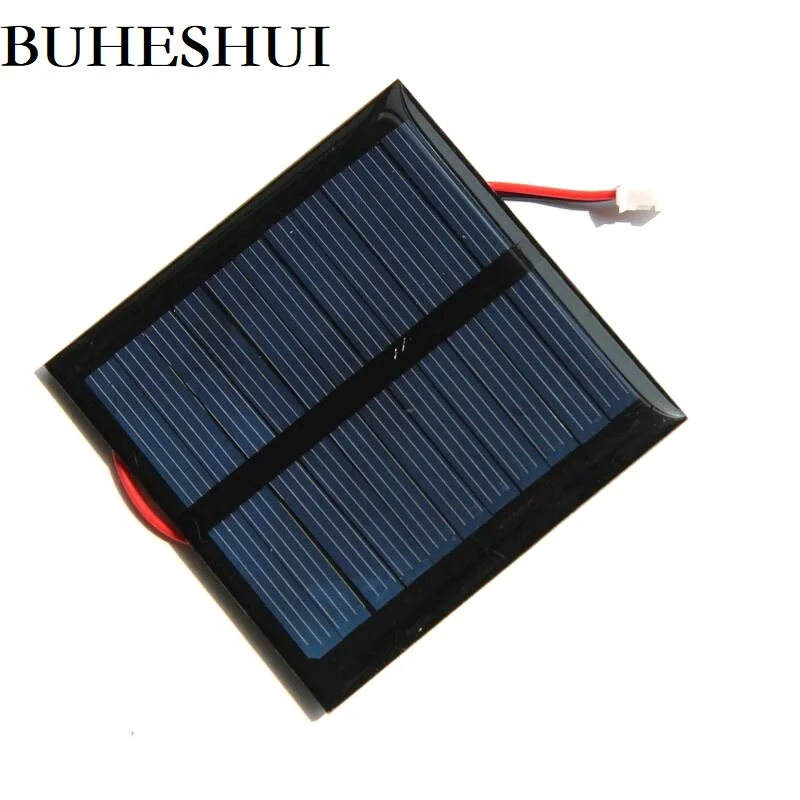 0.6W 5.5V Mini Solar Panel with PH2.0 Cable DIY Small Solar Application System and Solar Toys Epoxy Solar PV Module 100PCS