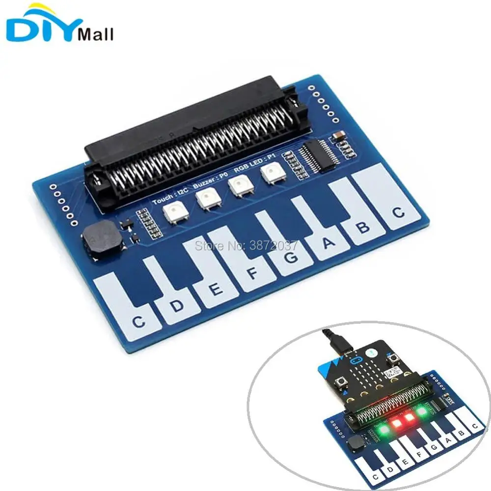 Mini Piano Module Expansion Board Controller Touch capacitivo interfaccia TTP229 I2C per tasti Touch Micro:bit Microbit riproduci musica