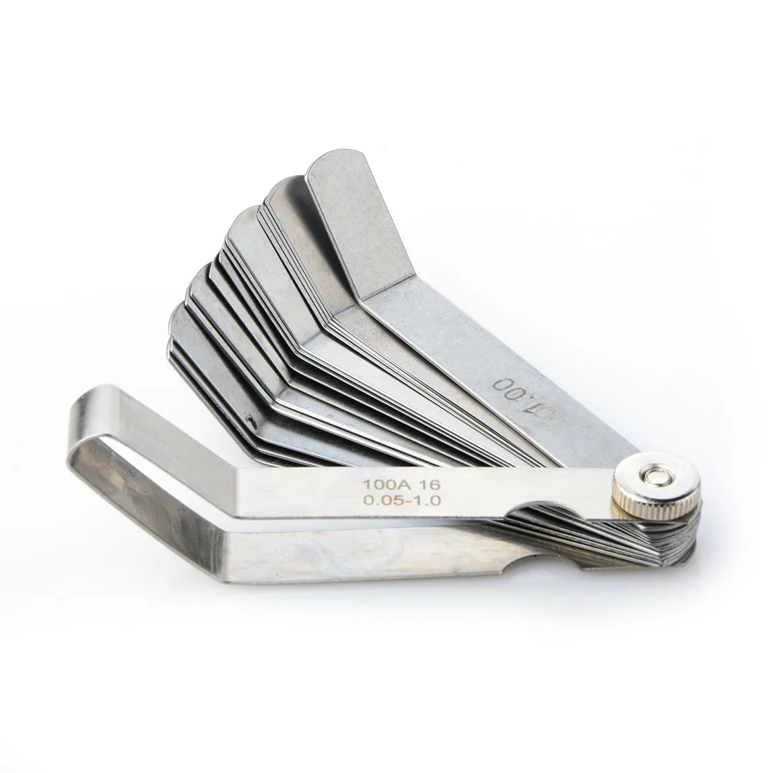 Calibrador de acero inoxidable curvado, herramienta Métrica de relleno, de 0,05 a 1mm de espesor, P20