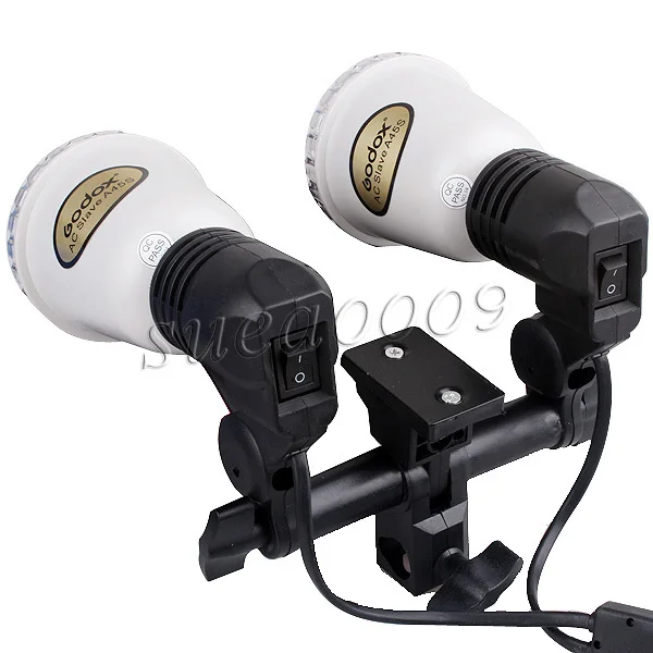 Double Support For E27 Lamp Photo Dual Twin Lamp Bulb Holder E27 Socket Slave Swive Bracket Light Mount For Strobe Light A45S T