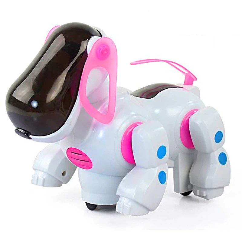 Smart Electric Robot Dog Car Automatic Steering Pet Dog Model Boy Baby Musical Light Up Universal Toy Gift For Kids