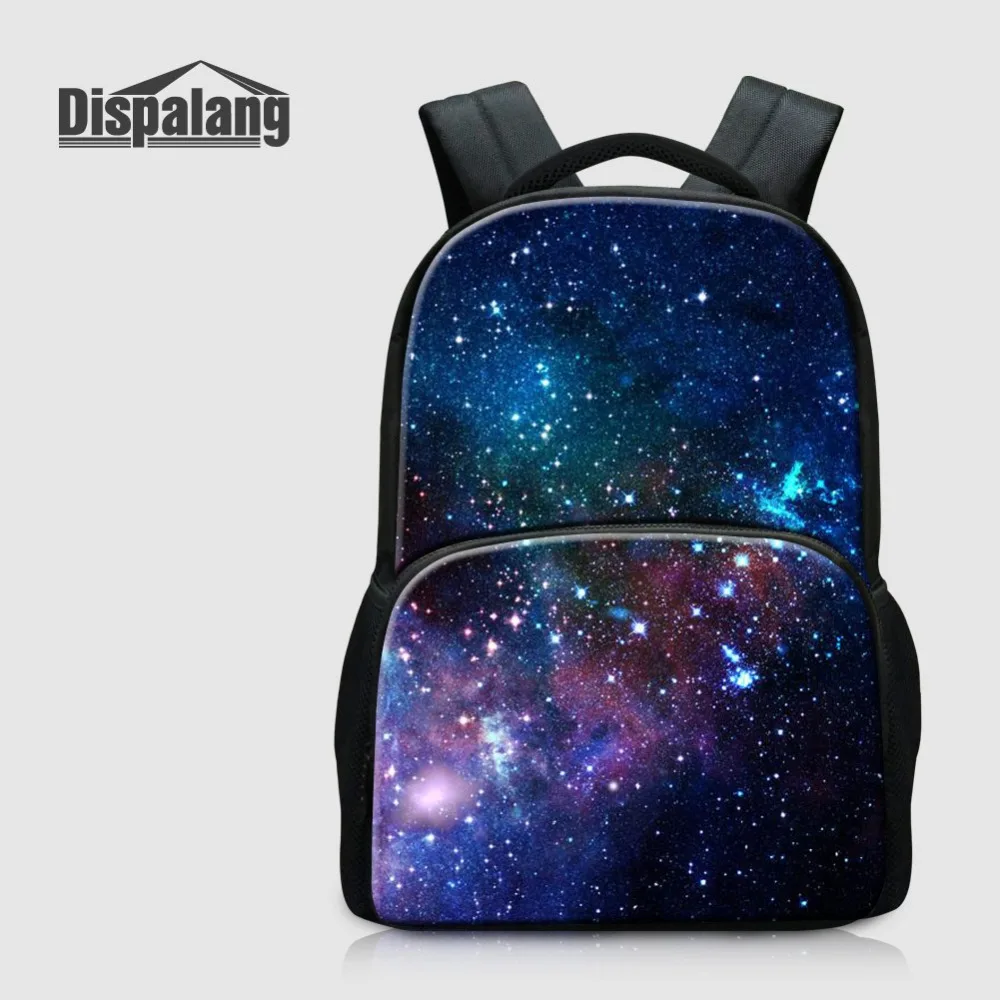 Dispalang 3D Galaxy Laptop Backpack For College Universe Space School Bags For Teen 17 Inch Canvas Children Daily Bagpack Rugtas