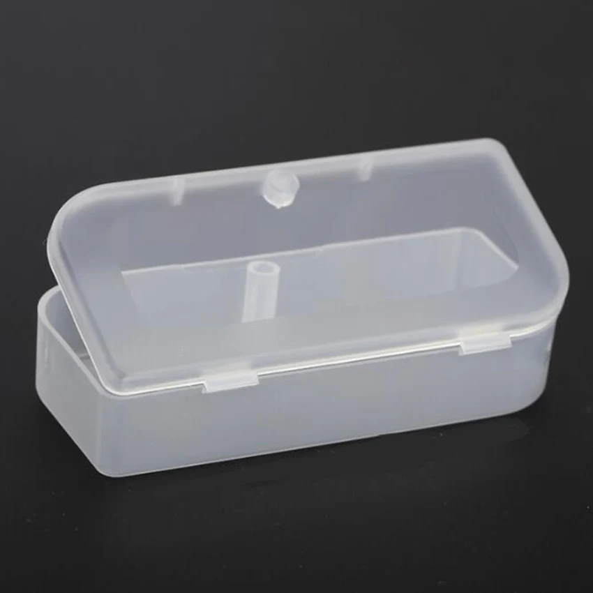 Elliptical Plastic Clear Transparent Storage Electronic Parts Screw Beads Box Collection Container Organizer