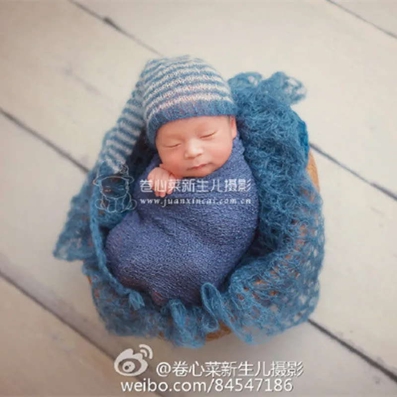 20 pieces /lot 40cm x 150cm Newborn Wraps Knit stretch Wrap Baby Wrap Newborn Swaddle Blanket Cocoon Photography Props