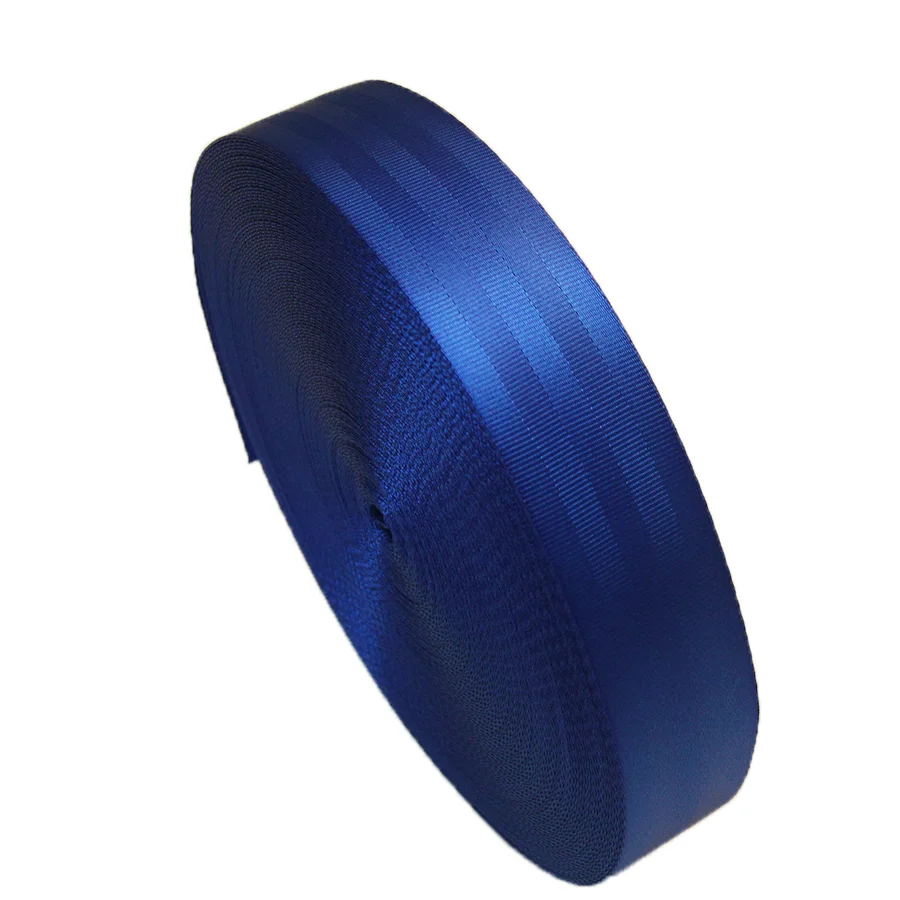 Blue Color 47mm Webbing Car Safety Belt For Seatbelt Strap Seat Shoulder High Strength Blue Color