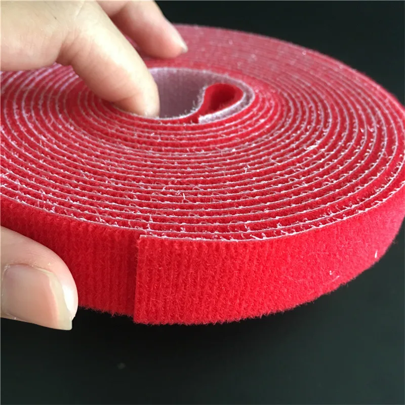 

5 Meters YT505Y Red Wide 20 mm Long/Short Hook Back to Back Cable Tie Hookloop Nylon Fastening Tape Magic Tape Strap On Sale