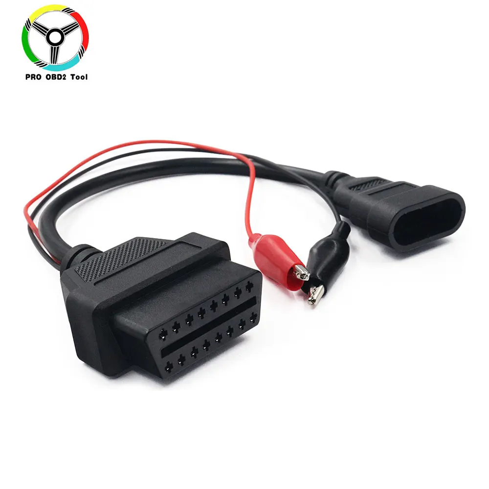 Car cable for Fiat 3Pin to 16 Pin OBDII OBD2 connector Adapter Auto Car Cable obd 3pin Diagnostic Cable