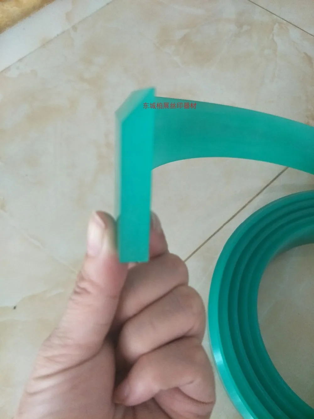 1roll 3660mm 50x9mm Screen Printing Squeegee Blade Replacement Green Color Rubber Blade With 45 degree angle