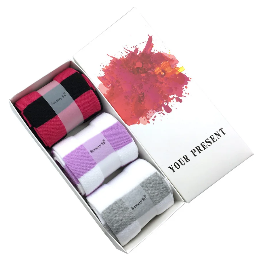 3 Pairs/Lot Stripes Stockings Women Thigh High Over Knee Cotton Sexy Cosplay Cute Slim Warm Ladies Girls Female Hot Sale Gift