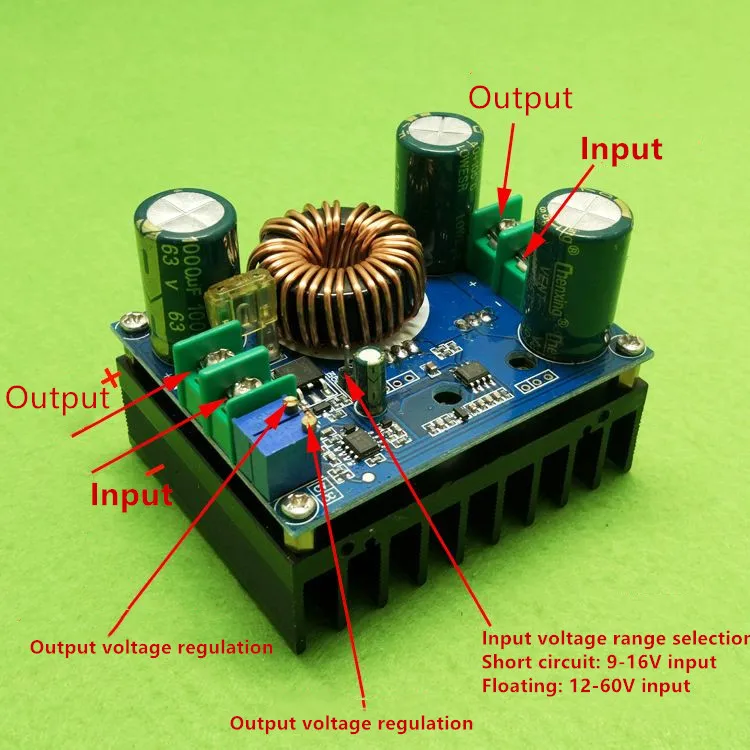 Zuczug 600ワットブースターモジュール電源dc-dc定電流定電圧9ターン60 v 12-80 v、48 v、72 v H6A1