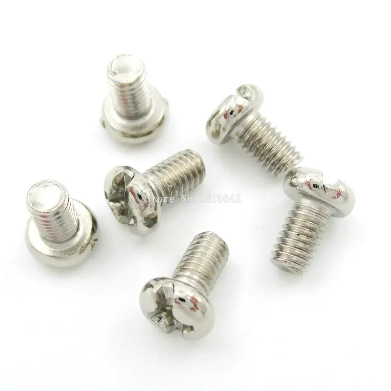 100PCS M3 Screw Diameter 3mm Length 5mm M3x5 DIY M3*5mm phillips Round Head Screws