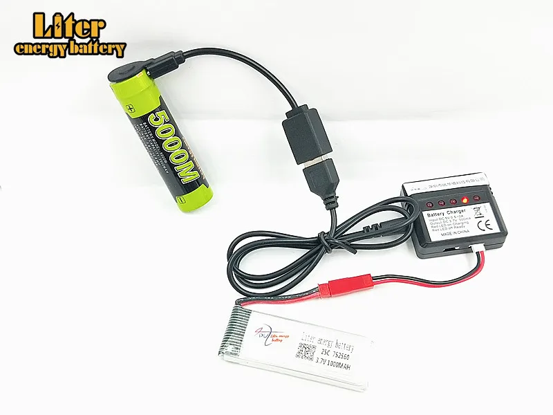 3.7 V 1000 mah 752560 8807 8807 ワット A6 A6W ため 30c Rc Quadcopter スペアパーツ 5in1 バランス充電器リポバッテリーアクセサリー Rc ドローン
