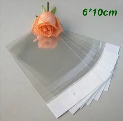 

3000pcs/lot(6*10cm)Transparent Self Adhesive Seal Plastic Resealable Cellophane Gift Bags OPP Poly Bag Retail Packaging Bags