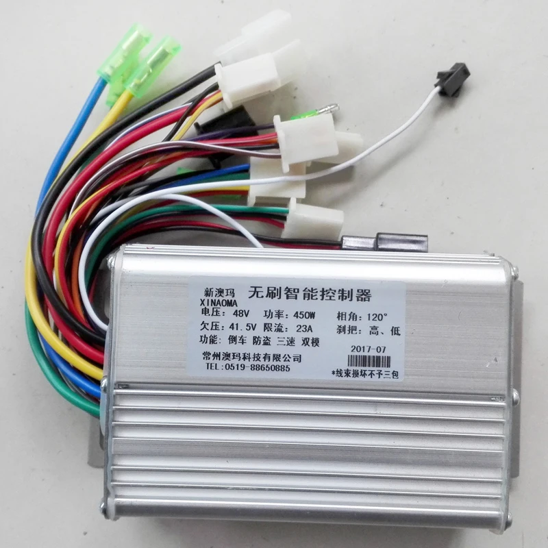 

48V 450W Brushless Hub Motor Controller Controlador for Electric Bike Scooter