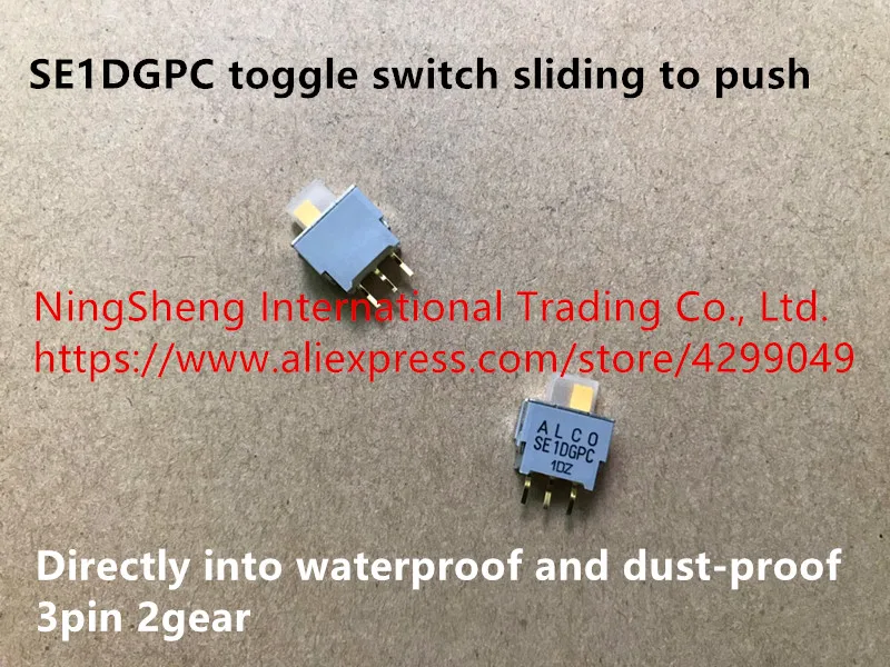 Original new 100% toggle switch sliding SE1DGPC to push directly into 3pin 2gear waterproof and dust-proof