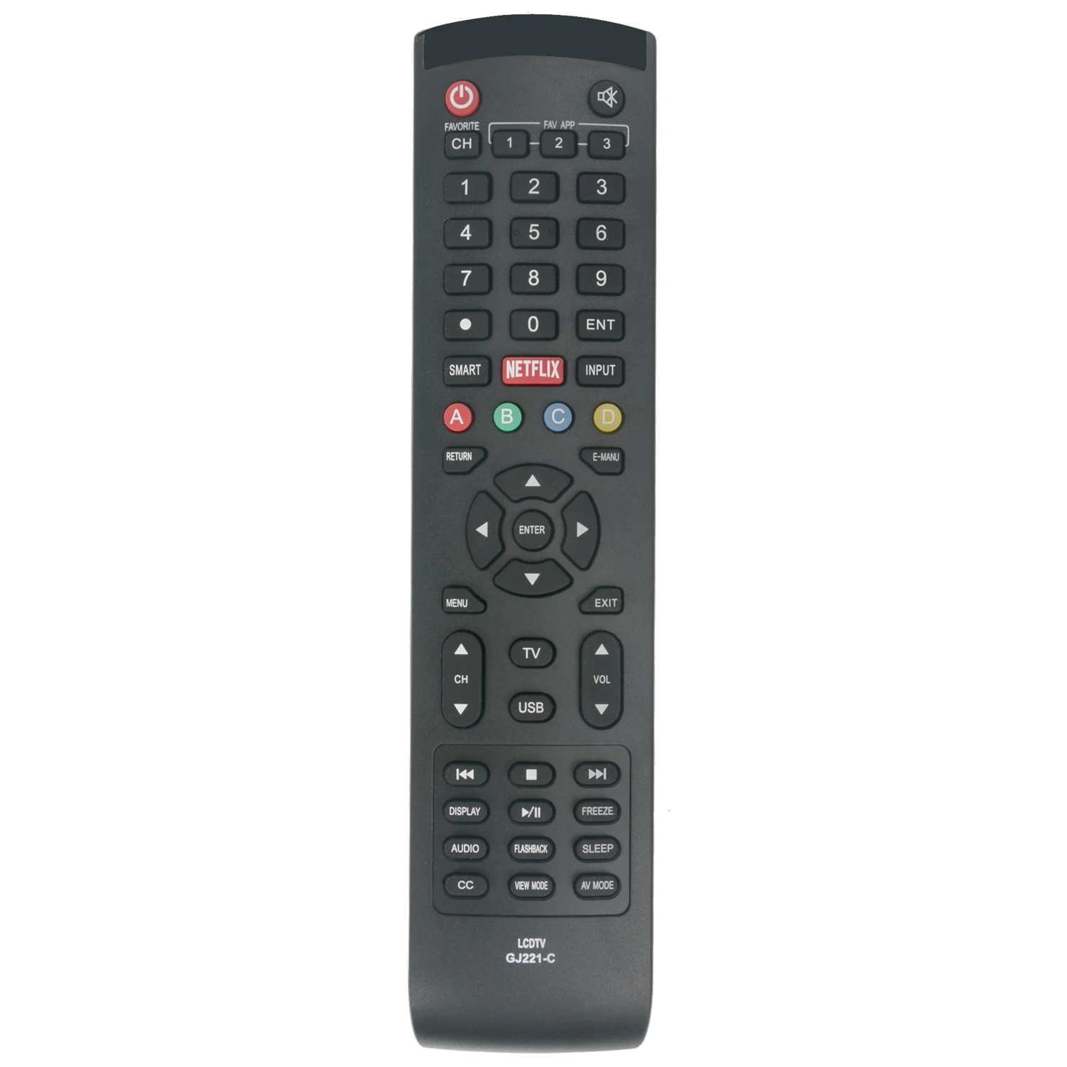 New GJ221-C Replaced Remote Control fit for Sharp TV LC-48LE653U LC-55LE653U LC-65LE645U