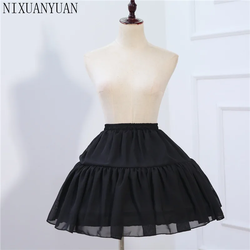 Groothandel 2023 Baljurk Korte Jurk Onderrok Cosplay Petticoat Chiffon Tow Bones Lolita Petticoat Ballet Rockabilly Crinoline