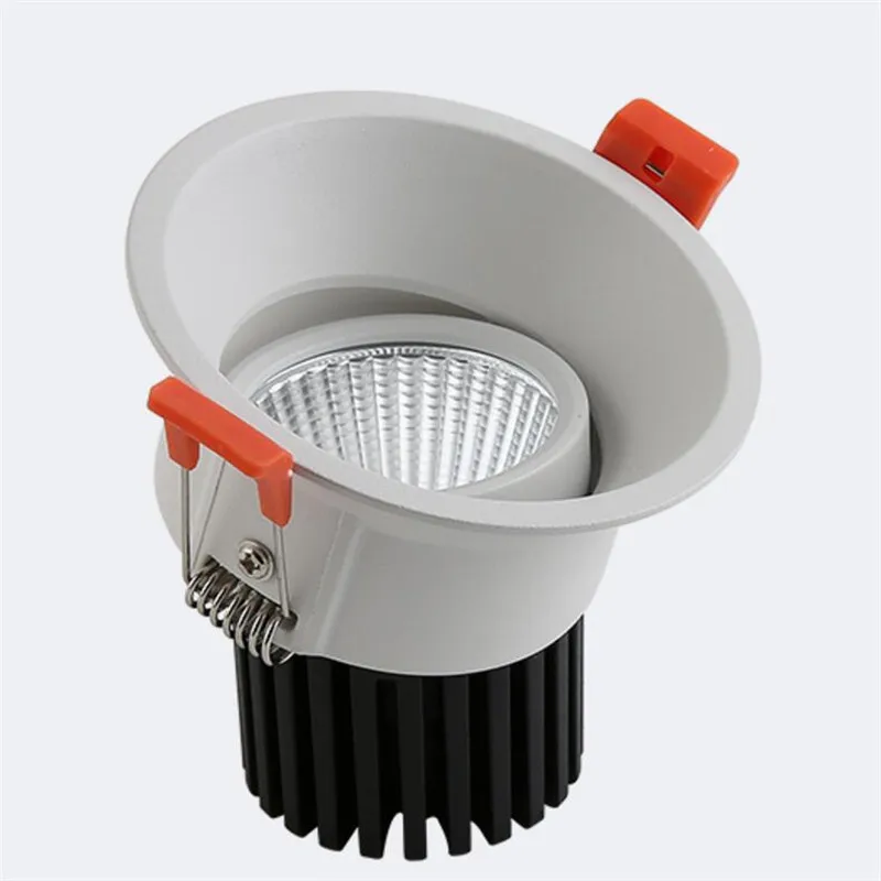 Ronde/Vierkante Super 12W Hoge Kwaliteit Dimbare Downlighters + Voeding Armatuur Verzonken Plafond Onderaan Lichten Thuis Lampen 110V/220V