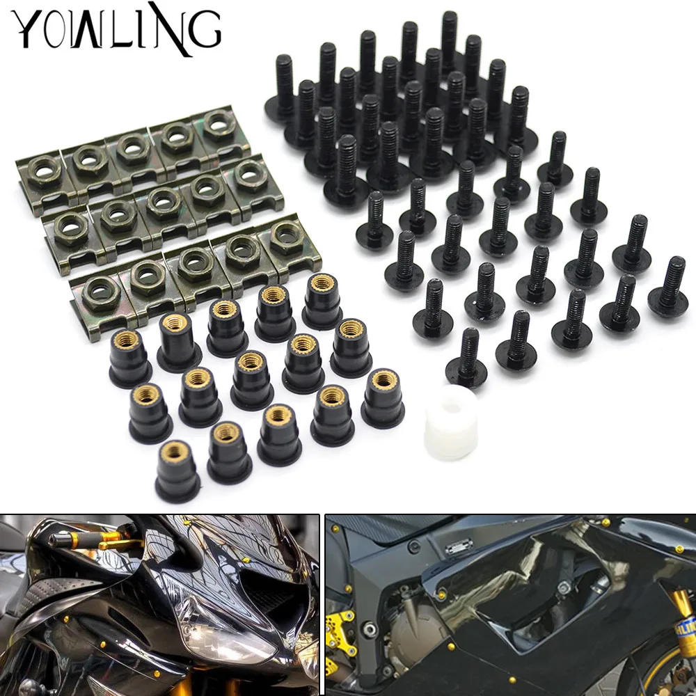 

Motorcycle Windshield Fairing Bolts Nuts Screws Washer Kit Fastener Clips Screws for honda CBR 600 F2,F3,F4,F4i CBR600RR CBR650F