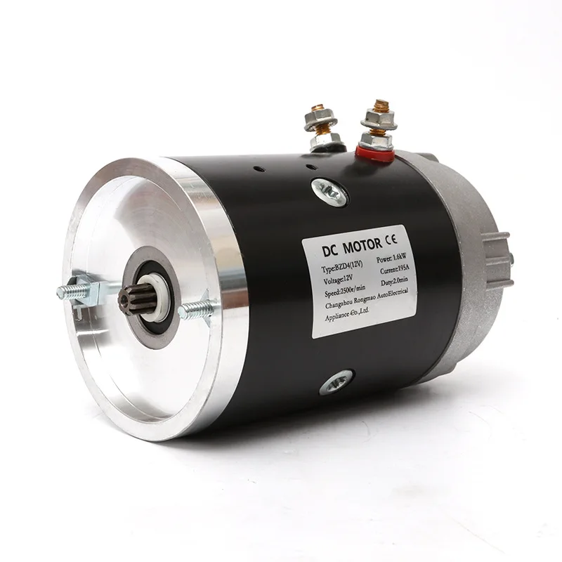 12v 1.6kw 24v 2.5kw 2500rpm 2600rpm, Current 165A 195A DC motor, copper wire movement, Rotation: CW