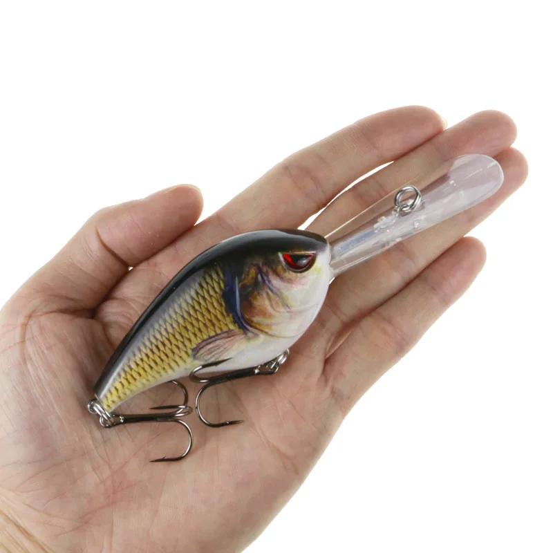 Big Lifelike Wobblers Fishing Lure Floating Deep Diving 4-5M Crankbait Crank Bait for Freshwater Saltwater Sea Fishing Rattles