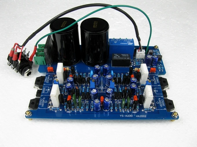 HIFI fever 80W*2 8R HA2002 discrete difference class AB AMP amplifier board ON tube NJW0302 / 0281 and UPC1237 protection